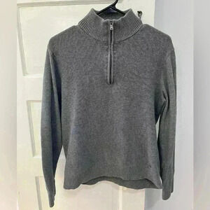 michael kors grey quarter zip sweater size medium